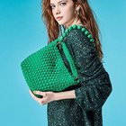 【トプカピ/TOPKAPI】の【TREASURE TOPKAPI】ネオプレン イントレチャート ボールビーズ付き ショルダー ワンハンドル バッグ グリーン|ID: prp329100004460568 ipo3291000000031220008