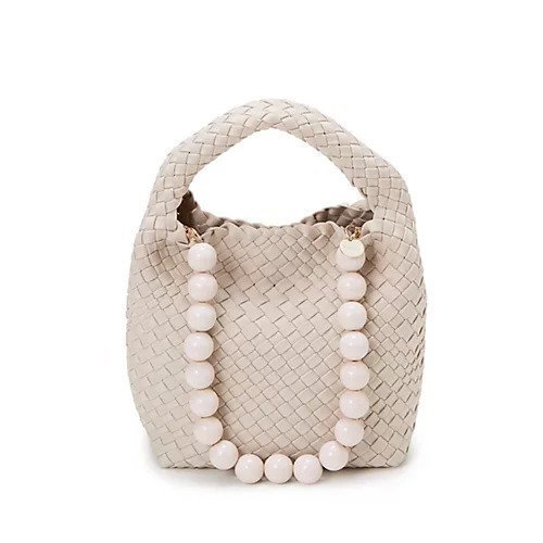 【トプカピ/TOPKAPI】の【TREASURE TOPKAPI】ネオプレン イントレチャート ボールビーズ付き ショルダー ワンハンドル バッグ インテリア・キッズ・メンズ・レディースファッション・服の通販 founy(ファニー) 　ファッション　Fashion　レディースファッション　WOMEN　バッグ　Bag　コンパクト　Compact　ショルダー　Shoulder　スマホ　Smartphone　財布　Wallet　チャーム　Charm　ポーチ　Pouch　エレガント 上品　Elegant　オフ|ID: prp329100004460568 ipo3291000000031220010