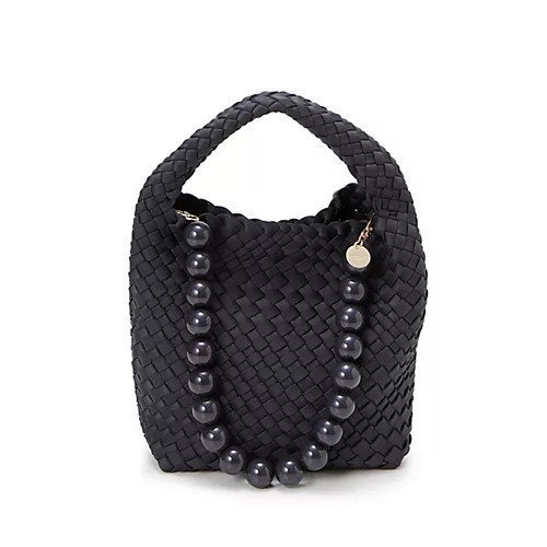 【トプカピ/TOPKAPI】の【TREASURE TOPKAPI】ネオプレン イントレチャート ボールビーズ付き ショルダー ワンハンドル バッグ インテリア・キッズ・メンズ・レディースファッション・服の通販 founy(ファニー) 　ファッション　Fashion　レディースファッション　WOMEN　バッグ　Bag　コンパクト　Compact　ショルダー　Shoulder　スマホ　Smartphone　財布　Wallet　チャーム　Charm　ポーチ　Pouch　エレガント 上品　Elegant　ダークグレー|ID: prp329100004460568 ipo3291000000031220012