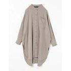 【ミズイロ インド/mizuiro ind】のバンドカラーロングシャツ ベージュ|ID: prp329100004460595 ipo3291000000031220228