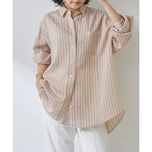 【ウィムガゼット/Whim Gazette】のストライプシャツ インテリア・キッズ・メンズ・レディースファッション・服の通販 founy(ファニー) 　ファッション　Fashion　レディースファッション　Fashion for Women　トップス・カットソー　Cut & Sew Tops　シャツ・ブラウス・オフィスカジュアル　Elegant Blouses & Button-Ups　インナー　Innerwear　オレンジ　Orange　春　Spring　ストライプ　Stripe, Striped Pattern　セットアップ　Set-Up, Coordinated Outfit　とろみ　Fluid, Flowy Fabric　タンブラー　Tumbler, Travel Mug　リラックス　Relax, Relaxed Fit　ロング　Long, Long-Length　S/S・春夏　SS, Spring/Summer, Warm Season　おすすめ　Recommended / Our Picks　夏　Summer　2024年　2024　2024春夏・S/S　Spring/Summer 2024 SS24　エレガント 上品　Elegant　オレンジ|ID: prp329100004460600 ipo3291000000031220264