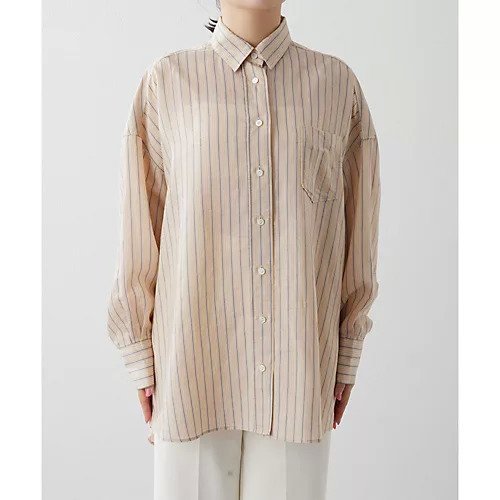 【ウィムガゼット/Whim Gazette】のストライプシャツ 人気、トレンドファッション・服の通販 founy(ファニー) 　ファッション　Fashion　レディースファッション　Fashion for Women　トップス・カットソー　Cut & Sew Tops　シャツ・ブラウス・オフィスカジュアル　Elegant Blouses & Button-Ups　インナー　Innerwear　オレンジ　Orange　春　Spring　ストライプ　Stripe, Striped Pattern　セットアップ　Set-Up, Coordinated Outfit　とろみ　Fluid, Flowy Fabric　タンブラー　Tumbler, Travel Mug　リラックス　Relax, Relaxed Fit　ロング　Long, Long-Length　S/S・春夏　SS, Spring/Summer, Warm Season　おすすめ　Recommended / Our Picks　夏　Summer　2024年　2024　2024春夏・S/S　Spring/Summer 2024 SS24　エレガント 上品　Elegant　other-2|ID: prp329100004460600 ipo3291000000031239853