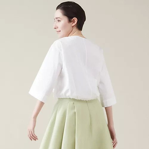 【マルティニーク/martinique】のクロップドギャザーブラウス 人気、トレンドファッション・服の通販 founy(ファニー) 　ファッション　Fashion　レディースファッション　Fashion for Women　トップス・カットソー　Cut & Sew Tops　シャツ・ブラウス・オフィスカジュアル　Elegant Blouses & Button-Ups　おすすめ　Recommended / Our Picks　インナー　Innerwear　ギャザー　Gathered, Ruffled　クロップド　Cropped, Short Length　ストライプ　Stripe, Striped Pattern　バランス　Balance, Style Balance　フロント　Front, Front Design　定番　Standard, Basic Item　洗える　Machine Washable　other-3|ID: prp329100004460643 ipo3291000000035914433