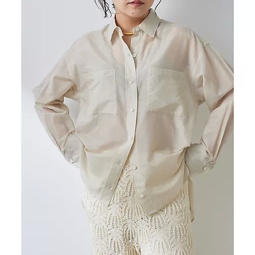 【ウィムガゼット/Whim Gazette】のシルクローンシャツ インテリア・キッズ・メンズ・レディースファッション・服の通販 founy(ファニー) 　雑誌掲載アイテム　Magazine Items　ファッション雑誌　Fashion Magazines　ストーリィ　STORY　バイラ　BAILA　オッジ　Oggi　ファッション　Fashion　レディースファッション　Ladies' Fashion Online　トップス・カットソー　Tops/Tshirt　シャツ/ブラウス　Shirts/Blouses　春　Spring　4月号　April Issue　7月号　July Issue　シアー　Sheer　シルク　Silk　ジャケット　Jacket　セットアップ　Set Up　雑誌　Magazine　ノースリーブ　No Sleeve　ベビー　Baby　ボトム　Bottom　羽織　Haori　S/S・春夏　Ss・Spring/Summer　おすすめ　Recommend　夏　Summer　2024年　2024　2024春夏・S/S　Ss,Spring/Summer,2024　エレガント 上品　Elegant　ライトベージュ|ID: prp329100004460644 ipo3291000000031220573
