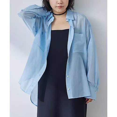 【ウィムガゼット/Whim Gazette】のシルクローンシャツ インテリア・キッズ・メンズ・レディースファッション・服の通販 founy(ファニー) 　雑誌掲載アイテム　Magazine Items　ファッション雑誌　Fashion Magazines　ストーリィ　STORY　バイラ　BAILA　オッジ　Oggi　ファッション　Fashion　レディースファッション　Ladies' Fashion Online　トップス・カットソー　Tops/Tshirt　シャツ/ブラウス　Shirts/Blouses　春　Spring　4月号　April Issue　7月号　July Issue　シアー　Sheer　シルク　Silk　ジャケット　Jacket　セットアップ　Set Up　雑誌　Magazine　ノースリーブ　No Sleeve　ベビー　Baby　ボトム　Bottom　羽織　Haori　S/S・春夏　Ss・Spring/Summer　おすすめ　Recommend　夏　Summer　2024年　2024　2024春夏・S/S　Ss,Spring/Summer,2024　エレガント 上品　Elegant　サックスブルー|ID: prp329100004460644 ipo3291000000031220576