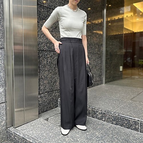 【マディソンブルー/MADISONBLUE】のワイドリブプルオーバー 人気、トレンドファッション・服の通販 founy(ファニー) 　ファッション　Fashion　レディースファッション　WOMEN　トップス・カットソー　Tops/Tshirt　プルオーバー　Pullover　シルク　Silk　シルバー　Silver　ジャケット　Jacket　ストレッチ　Stretch　スリーブ　Sleeve　ハーフ　Half　ワイドリブ　Wide Rib　other-3|ID: prp329100004460654 ipo3291000000031888689
