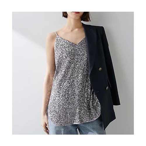 【ウィムガゼット/Whim Gazette】のスパンコールキャミソール 人気、トレンドファッション・服の通販 founy(ファニー) 　ファッション　Fashion　レディースファッション　Fashion for Women　トップス・カットソー　Cut & Sew Tops　キャミソール&ノースリーブ　Camisoles & Sleeveless Tops　アクセサリー　Fashion Accessories　イタリア　Italy　インナー　Innerwear　エレガント 上品　Elegant　カットソー　Cut and Sewn Top　キャミソール　Camisole, Spaghetti Strap Top　シルバー　Silver, Metallic Silver　スパンコール　Sequins, Sequin Embellishment　トレンド　Trend, Trending Now　パーティ　Party, Party Style　フォルム　Silhouette, Form　ボトム　Bottoms, Lower Wear　ラップ　Wrap, Wrap Design　2024年　2024　2024春夏・S/S　Spring/Summer 2024 SS24　other-3|ID: prp329100004460692 ipo3291000000031240052