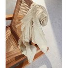 【ウィムガゼット/Whim Gazette】の【THROW】リネンストライプストール ベージュ|ID: prp329100004460701 ipo3291000000031220914