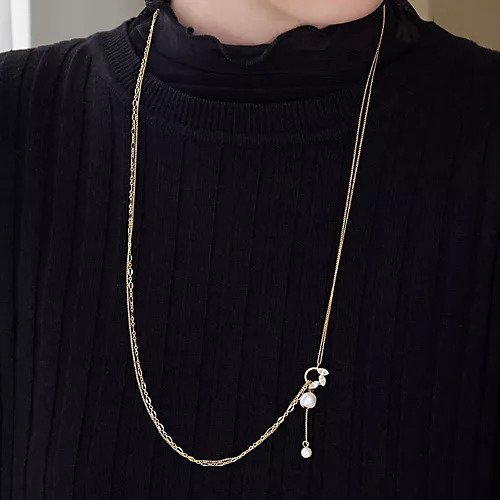 【フィービィー/phoebe】の2wayアレンジパールラリエットネックレス 人気、トレンドファッション・服の通販 founy(ファニー) 　ファッション　Fashion　レディースファッション　Fashion for Women　ジュエリー　Jewelry　ネックレス　Necklaces & Pendants　サークル　Circle, Round Design　シンプル　Simple, Minimal　チェーン　Chain, Chain Strap　ネックレス　Necklace, Pendant Necklace　パール　Pearl, Pearl Accent　ビジュー　Bijou, Jewel-like Accent　フェミニン　Feminine, Girly　モチーフ　Motif, Design Theme　ロング　Long, Long-Length　other-2|ID: prp329100004460716 ipo3291000000032387397