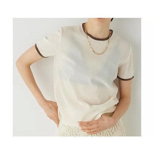 【ウィムガゼット/Whim Gazette】の【THE PAUSE】フロッキーメッシュTシャツ インテリア・キッズ・メンズ・レディースファッション・服の通販 founy(ファニー) 　ファッション　Fashion　レディースファッション　Fashion for Women　トップス・カットソー　Cut & Sew Tops　シャツ・ブラウス・オフィスカジュアル　Elegant Blouses & Button-Ups　ロングTシャツ・Tシャツ　Longline T-Shirts & Tees　インナー　Innerwear　ヴィンテージ　Vintage Style　カットソー　Cut and Sewn Top　グラデーション　Gradient, Ombre　コンパクト　Compact, Small Size　シアー　Sheer, See-Through　ジャケット　Jacket, Outerwear　ダウン　Down, Puffer　トレンド　Trend, Trending Now　パイピング　Piping, Trim Design　ベロア　Velour, Soft Velvet　ベーシック　Basic, Essential　半袖　Short Sleeve, Half Sleeve　メッシュ　Mesh, Net Fabric　ロング　Long, Long-Length　ワーク　Workwear, Utility Style　おすすめ　Recommended / Our Picks　2024年　2024　2024春夏・S/S　Spring/Summer 2024 SS24　オフホワイト|ID: prp329100004460744 ipo3291000000031221181
