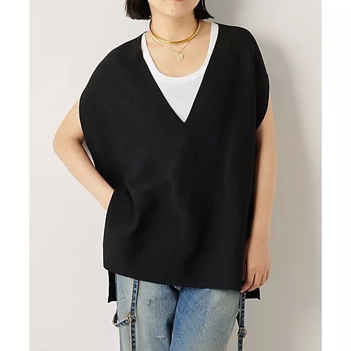 【ウィムガゼット/Whim Gazette】のホールガーメントプルオーバー インテリア・キッズ・メンズ・レディースファッション・服の通販 founy(ファニー) 　ファッション　Fashion　レディースファッション　Fashion for Women　トップス・カットソー　Cut & Sew Tops　カジュアルプルオーバー・ニットトップス　Pullovers & Knit Tops / Casual Pullovers　インナー　Innerwear　キャミソール　Camisole, Spaghetti Strap Top　スマート　Smart, Elegant　スリット　Slit, Slit Detail　スリーブ　Sleeve, Long Sleeve / Short Sleeve　タンク　Tank Top, Sleeveless Top　デコルテ　Décolleté, Neckline　バランス　Balance, Style Balance　フレンチ　French, French Style　フロント　Front, Front Design　ベスト　Vest, Waistcoat　ボトム　Bottoms, Lower Wear　おすすめ　Recommended / Our Picks　2024年　2024　2024春夏・S/S　Spring/Summer 2024 SS24　エレガント 上品　Elegant　ブラック|ID: prp329100004460749 ipo3291000000031221210