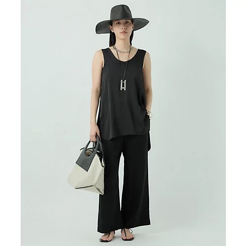 【カオス/Chaos】のシルシャーノースリーブ 人気、トレンドファッション・服の通販 founy(ファニー) 　ファッション　Fashion　レディースファッション　Fashion for Women　トップス・カットソー　Cut & Sew Tops　キャミソール&ノースリーブ　Camisoles & Sleeveless Tops　2024年　2024　2024春夏・S/S　Spring/Summer 2024 SS24　シンプル　Simple, Minimal　フリル　Frill, Ruffle　エレガント 上品　Elegant　夏　Summer　other-2|ID: prp329100004460753 ipo3291000000035914169