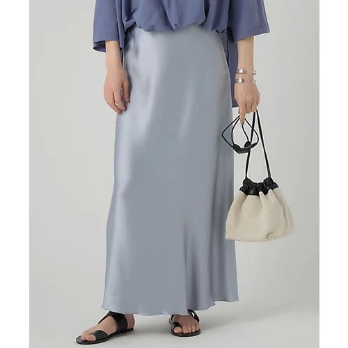 【カオス/Chaos】のリベールサテンロングスカート インテリア・キッズ・メンズ・レディースファッション・服の通販 founy(ファニー) ファッション Fashion レディースファッション Fashion for Women スカート Skirts ロングスカート Long Skirts / Maxi & Midi Skirts ジャケット Jacket, Outerwear バイアス Bias, Diagonal Cut スカイ|ID: prp329100004460762 ipo3291000000034685357