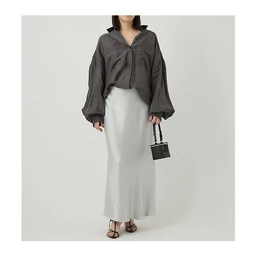 【カオス/Chaos】のリベールサテンロングスカート インテリア・キッズ・メンズ・レディースファッション・服の通販 founy(ファニー) ファッション Fashion レディースファッション Fashion for Women スカート Skirts ロングスカート Long Skirts / Maxi & Midi Skirts ジャケット Jacket, Outerwear バイアス Bias, Diagonal Cut シルバー|ID: prp329100004460762 ipo3291000000034685358