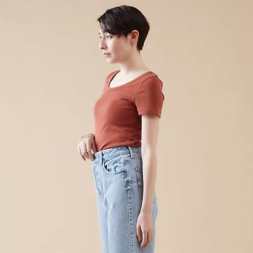 【マルティニーク/martinique】のコットンフライスTシャツ 人気、トレンドファッション・服の通販 founy(ファニー) 　ファッション　Fashion　レディースファッション　WOMEN　トップス・カットソー　Tops/Tshirt　シャツ/ブラウス　Shirts/Blouses　ロング / Tシャツ　T-Shirts　おすすめ　Recommend　インナー　Inner　ストレッチ　Stretch　フィット　Fit　ボトム　Bottom　定番　Standard　日本製　Made In Japan　other-2|ID: prp329100004460842 ipo3291000000031240411