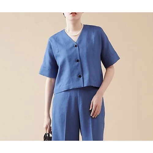 【マルティニーク/martinique】の2WAYクロップドブラウス インテリア・キッズ・メンズ・レディースファッション・服の通販 founy(ファニー) https://founy.com/ ファッション Fashion レディースファッション Fashion for Women トップス・カットソー Cut & Sew Tops シャツ・ブラウス・オフィスカジュアル Elegant Blouses & Button-Ups おすすめ Recommended / Our Picks シンプル Simple, Minimal セットアップ Set-Up, Coordinated Outfit デニム Denim, Jeans Material フロント Front, Front Design 半袖 Short Sleeve, Half Sleeve 定番 Standard, Basic Item |ID: prp329100004460845 ipo3291000000036261853