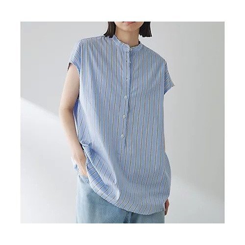【ウィムガゼット/Whim Gazette】のフレンチスリーブシャツ インテリア・キッズ・メンズ・レディースファッション・服の通販 founy(ファニー) https://founy.com/ ファッション Fashion レディースファッション Fashion for Women トップス・カットソー Cut & Sew Tops シャツ・ブラウス・オフィスカジュアル Elegant Blouses & Button-Ups ストライプ Stripe, Striped Pattern スリーブ Sleeve, Long Sleeve / Short Sleeve フレンチ French, French Style 2024年 2024 2024春夏・S/S Spring/Summer 2024 SS24 |ID: prp329100004460917 ipo3291000000031222155