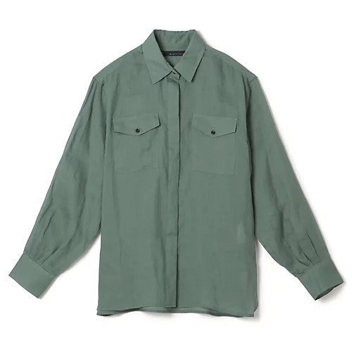 【マルティニーク/martinique】のサファリシャツ インテリア・キッズ・メンズ・レディースファッション・服の通販 founy(ファニー) 　ファッション　Fashion　レディースファッション　WOMEN　トップス・カットソー　Tops/Tshirt　シャツ/ブラウス　Shirts/Blouses　おすすめ　Recommend　モダン　Modern　ヴィンテージ　Vintage　夏　Summer　羽織　Haori　グリーン|ID: prp329100004460949 ipo3291000000031222335