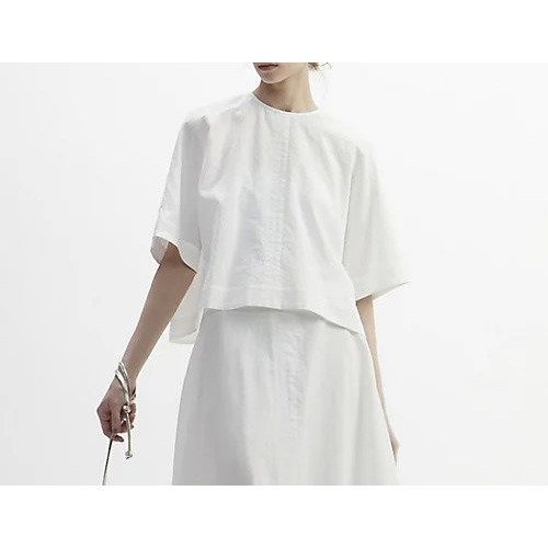 【プレインピープル/PLAIN PEOPLE】のダブルガーゼラグランスリーブブラウス インテリア・キッズ・メンズ・レディースファッション・服の通販 founy(ファニー) 　ファッション　Fashion　レディースファッション　Fashion for Women　トップス・カットソー　Cut & Sew Tops　シャツ・ブラウス・オフィスカジュアル　Elegant Blouses & Button-Ups　スリーブ　Sleeve, Long Sleeve / Short Sleeve　セットアップ　Set-Up, Coordinated Outfit　ダブル　Double, Double-Breasted　フロント　Front, Front Design　ワッシャー　Washer, Crinkled Finish　夏　Summer　洗える　Machine Washable　ホワイト|ID: prp329100004460966 ipo3291000000032258547