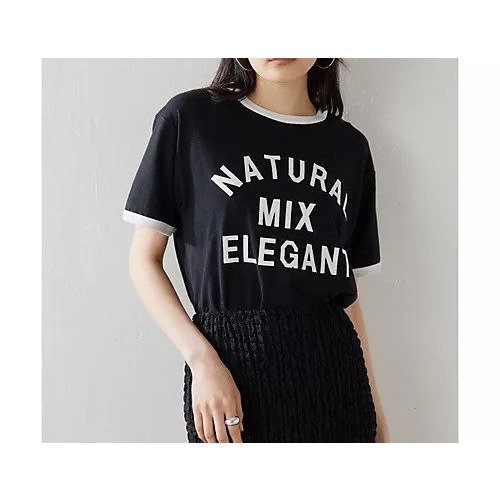 【ウィムガゼット/Whim Gazette】のパッチワークロゴTシャツ インテリア・キッズ・メンズ・レディースファッション・服の通販 founy(ファニー) 　ファッション　Fashion　レディースファッション　Fashion for Women　トップス・カットソー　Cut & Sew Tops　シャツ・ブラウス・オフィスカジュアル　Elegant Blouses & Button-Ups　ロングTシャツ・Tシャツ　Longline T-Shirts & Tees　2024年　2024　2024春夏・S/S　Spring/Summer 2024 SS24　スタンダード　Standard, Basic　トリミング　Trimming, Decorative Edge　パッチワーク　Patchwork, Mixed Fabric　半袖　Short Sleeve, Half Sleeve　ブラック|ID: prp329100004460979 ipo3291000000031222493