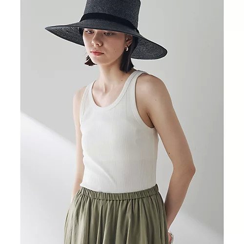 【ウィムガゼット/Whim Gazette】のランダムテレコタンクトップ インテリア・キッズ・メンズ・レディースファッション・服の通販 founy(ファニー) 　ファッション　Fashion　レディースファッション　Fashion for Women　インナー　Innerwear　コンパクト　Compact, Small Size　ジャケット　Jacket, Outerwear　タンク　Tank Top, Sleeveless Top　デコルテ　Décolleté, Neckline　ランダム　Random, Irregular　ロング　Long, Long-Length　2024年　2024　2024春夏・S/S　Spring/Summer 2024 SS24　オフホワイト|ID: prp329100004461004 ipo3291000000031222682