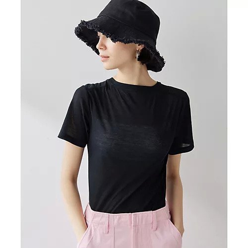 【ウィムガゼット/Whim Gazette】のシアーストレッチプルオーバー インテリア・キッズ・メンズ・レディースファッション・服の通販 founy(ファニー) 　ファッション　Fashion　レディースファッション　WOMEN　トップス・カットソー　Tops/Tshirt　プルオーバー　Pullover　インナー　Inner　コンパクト　Compact　シアー　Sheer　シンプル　Simple　ジャケット　Jacket　ストレッチ　Stretch　トレンド　Trend　バランス　Balance　フィット　Fit　日本製　Made In Japan　2024年　2024　2024春夏・S/S　Ss,Spring/Summer,2024　エレガント 上品　Elegant　ブラック|ID: prp329100004461036 ipo3291000000031222893
