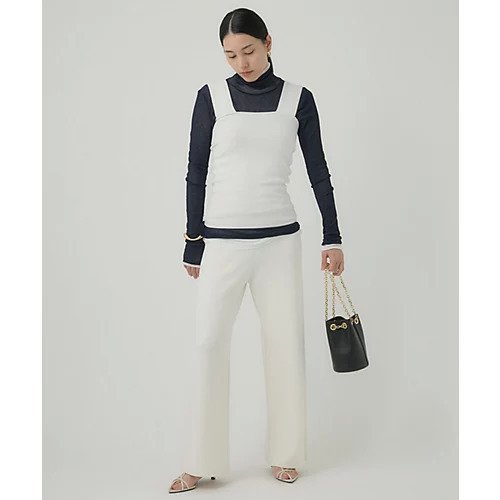 【カオス/Chaos】のシルクコンストレートパンツ 人気、トレンドファッション・服の通販 founy(ファニー) 　ファッション　Fashion　レディースファッション　WOMEN　パンツ　Pants　シルク　Silk　ストレッチ　Stretch　ストレート　Straight　セットアップ　Set Up　定番　Standard　フレア　Flare　ミックス　Mix　ミラノリブ　Milan Ribs　エレガント 上品　Elegant　2025年　2025　2025春夏・S/S　Ss,Spring/Summer,2025　other-2|ID: prp329100004461069 ipo3291000000031240947