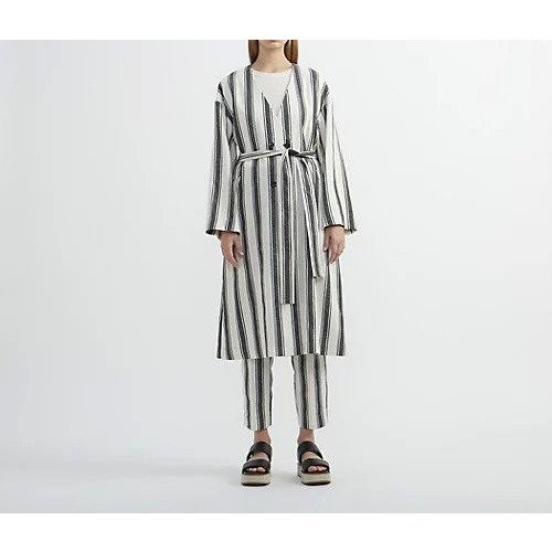 【プレインピープル/PLAIN PEOPLE】のアイビーストライプカラーレスコート 人気、トレンドファッション・服の通販 founy(ファニー) 　ファッション　Fashion　レディースファッション　Fashion for Women　アウター　Coat / Outerwear Collection　コート・ロングコート・ピーコート　Long Coats, Peacoats & More　おすすめ　Recommended / Our Picks　セットアップ　Set-Up, Coordinated Outfit　ダブル　Double, Double-Breasted　リネン　Linen, Linen Fabric　 other-1|ID: prp329100004461076 ipo3291000000031223103