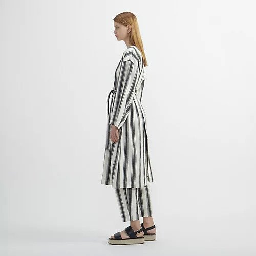 【プレインピープル/PLAIN PEOPLE】のアイビーストライプカラーレスコート 人気、トレンドファッション・服の通販 founy(ファニー) 　ファッション　Fashion　レディースファッション　Fashion for Women　アウター　Coat / Outerwear Collection　コート・ロングコート・ピーコート　Long Coats, Peacoats & More　おすすめ　Recommended / Our Picks　セットアップ　Set-Up, Coordinated Outfit　ダブル　Double, Double-Breasted　リネン　Linen, Linen Fabric　other-2|ID: prp329100004461076 ipo3291000000031240964