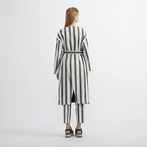 【プレインピープル/PLAIN PEOPLE】のアイビーストライプカラーレスコート 人気、トレンドファッション・服の通販 founy(ファニー) 　ファッション　Fashion　レディースファッション　Fashion for Women　アウター　Coat / Outerwear Collection　コート・ロングコート・ピーコート　Long Coats, Peacoats & More　おすすめ　Recommended / Our Picks　セットアップ　Set-Up, Coordinated Outfit　ダブル　Double, Double-Breasted　リネン　Linen, Linen Fabric　other-3|ID: prp329100004461076 ipo3291000000031240965