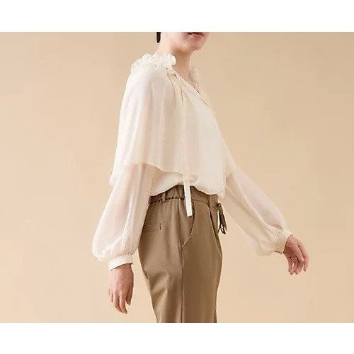【マルティニーク/martinique】のケープブラウス 人気、トレンドファッション・服の通販 founy(ファニー) 　ファッション　Fashion　レディースファッション　WOMEN　トップス・カットソー　Tops/Tshirt　シャツ/ブラウス　Shirts/Blouses　おすすめ　Recommend　シフォン　Chiffon　ジョーゼット　Georgette　デニム　Denim　トレンド　Trend　other-2|ID: prp329100004461098 ipo3291000000031241023