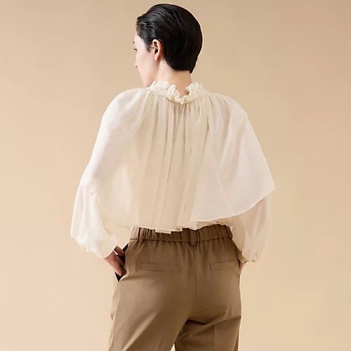 【マルティニーク/martinique】のケープブラウス 人気、トレンドファッション・服の通販 founy(ファニー) 　ファッション　Fashion　レディースファッション　WOMEN　トップス・カットソー　Tops/Tshirt　シャツ/ブラウス　Shirts/Blouses　おすすめ　Recommend　シフォン　Chiffon　ジョーゼット　Georgette　デニム　Denim　トレンド　Trend　other-3|ID: prp329100004461098 ipo3291000000031241025