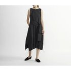 【プレインピープル/PLAIN PEOPLE】のシアサッカードットベルト付きAラインワンピース ブラック|ID: prp329100004461099 ipo3291000000031223249