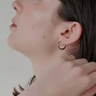 【フィービィー/phoebe】の【金属アレルギー対応】メタルカドルフープイヤリング シルバー/サージカルステンレス シルバー|ID: prp329100004461119 ipo3291000000031223366