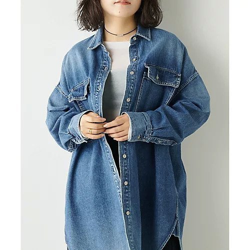 【ウィムガゼット/Whim Gazette】の【インフルエンサーコラボ】刺繍デニムシャツ 人気、トレンドファッション・服の通販 founy(ファニー) 　ファッション　Fashion　レディースファッション　Fashion for Women　トップス・カットソー　Cut & Sew Tops　シャツ・ブラウス・オフィスカジュアル　Elegant Blouses & Button-Ups　カフス　Cuff Design　グラデーション　Gradient, Ombre　シンプル　Simple, Minimal　タートル　Turtleneck, Turtle Collar　デニム　Denim, Jeans Material　定番　Standard, Basic Item　人気　Popular, Best Seller　フラップ　Flap, Flap Pocket　ポケット　Pocket, Pocket Detail　2024年　2024　2024春夏・S/S　Spring/Summer 2024 SS24　other-2|ID: prp329100004461122 ipo3291000000031241094
