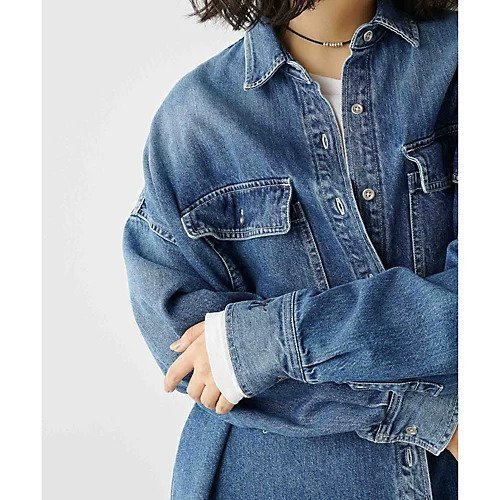 【ウィムガゼット/Whim Gazette】の【インフルエンサーコラボ】刺繍デニムシャツ 人気、トレンドファッション・服の通販 founy(ファニー) 　ファッション　Fashion　レディースファッション　Fashion for Women　トップス・カットソー　Cut & Sew Tops　シャツ・ブラウス・オフィスカジュアル　Elegant Blouses & Button-Ups　カフス　Cuff Design　グラデーション　Gradient, Ombre　シンプル　Simple, Minimal　タートル　Turtleneck, Turtle Collar　デニム　Denim, Jeans Material　定番　Standard, Basic Item　人気　Popular, Best Seller　フラップ　Flap, Flap Pocket　ポケット　Pocket, Pocket Detail　2024年　2024　2024春夏・S/S　Spring/Summer 2024 SS24　other-3|ID: prp329100004461122 ipo3291000000031241095
