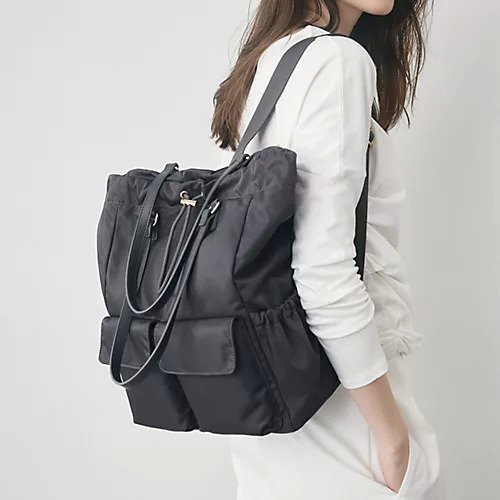 【トプカピ/TOPKAPI】の【TREASURE TOPKAPI】ナイロン ダブルポケット トート リュック / バッグパック 人気、トレンドファッション・服の通販 founy(ファニー) 　ファッション　Fashion　レディースファッション　Ladies' Fashion Online　バッグ　Bag　巾着　Purse　財布　Wallet　ダブル　Double　フラップ　Flap　ポケット　Pocket　リュック　Ruck Sack　ビジネス 仕事 通勤　Business　other-2|ID: prp329100004461132 ipo3291000000032185785