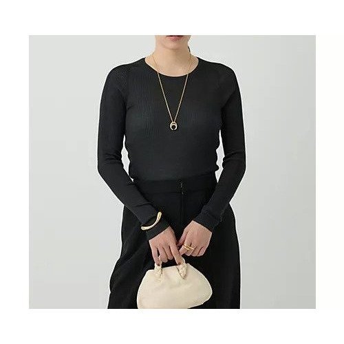 【カオス/Chaos】の18Gシルクリブニット クルーネックプルオーバー インテリア・キッズ・メンズ・レディースファッション・服の通販 founy(ファニー) ファッション Fashion レディースファッション Fashion for Women トップス・カットソー Cut & Sew Tops ニット Knit Tops & Sweaters カジュアルプルオーバー・ニットトップス Pullovers & Knit Tops / Casual Pullovers インナー Innerwear ウォッシャブル Machine Washable ショルダー Shoulder, Shoulder Strap シルク Silk, 100% Silk ブラック|ID: prp329100004461133 ipo3291000000035913337