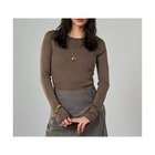 【カオス/Chaos】の18Gシルクリブニット クルーネックプルオーバー グレージュ|ID: prp329100004461133 ipo3291000000035913341