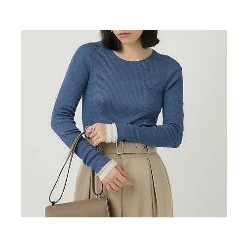 【カオス/Chaos】の18Gシルクリブニット クルーネックプルオーバー インテリア・キッズ・メンズ・レディースファッション・服の通販 founy(ファニー) ファッション Fashion レディースファッション Fashion for Women トップス・カットソー Cut & Sew Tops ニット Knit Tops & Sweaters カジュアルプルオーバー・ニットトップス Pullovers & Knit Tops / Casual Pullovers インナー Innerwear ウォッシャブル Machine Washable ショルダー Shoulder, Shoulder Strap シルク Silk, 100% Silk ブルー|ID: prp329100004461133 ipo3291000000035913344