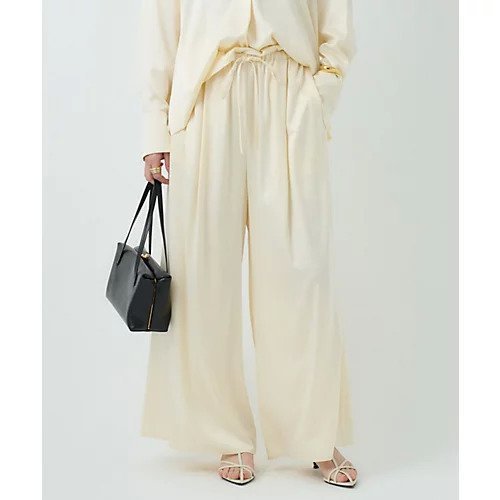 【カオス/Chaos】のモーラワイドワイドパンツ インテリア・キッズ・メンズ・レディースファッション・服の通販 founy(ファニー) ファッション Fashion レディースファッション Fashion for Women パンツ Pants & Trousers シルク Silk, 100% Silk ワイド Wide, Wide Fit アイボリー|ID: prp329100004461134 ipo3291000000032425845