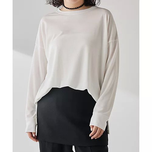 【ウィムガゼット/Whim Gazette】のトリアセテートプルオーバー インテリア・キッズ・メンズ・レディースファッション・服の通販 founy(ファニー) 　ファッション　Fashion　レディースファッション　WOMEN　トップス・カットソー　Tops/Tshirt　プルオーバー　Pullover　2024年　2024　2024春夏・S/S　Ss,Spring/Summer,2024　カットソー　Cut And Sew　スリット　Slit　フロント　Front　エレガント 上品　Elegant　オフホワイト|ID: prp329100004461146 ipo3291000000031223521