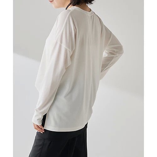 【ウィムガゼット/Whim Gazette】のトリアセテートプルオーバー 人気、トレンドファッション・服の通販 founy(ファニー) 　ファッション　Fashion　レディースファッション　WOMEN　トップス・カットソー　Tops/Tshirt　プルオーバー　Pullover　2024年　2024　2024春夏・S/S　Ss,Spring/Summer,2024　カットソー　Cut And Sew　スリット　Slit　フロント　Front　エレガント 上品　Elegant　other-3|ID: prp329100004461146 ipo3291000000031241149