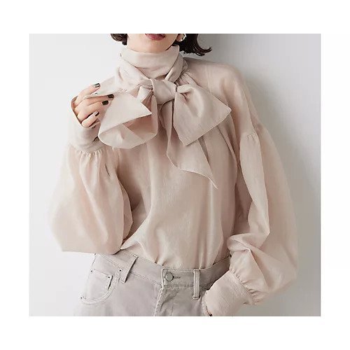 【ウィムガゼット/Whim Gazette】のオーガンザボウブラウス インテリア・キッズ・メンズ・レディースファッション・服の通販 founy(ファニー) 　ファッション　Fashion　レディースファッション　Fashion for Women　トップス・カットソー　Cut & Sew Tops　シャツ・ブラウス・オフィスカジュアル　Elegant Blouses & Button-Ups　イエロー　Yellow　シルク　Silk, 100% Silk　スウェット / スエット　Sweatshirt, Sweatwear　ハイネック　High Neck, Mock Neck　ベビー　Baby, Babywear　リボン　Ribbon, Bow　ワッシャー　Washer, Crinkled Finish　おすすめ　Recommended / Our Picks　エレガント 上品　Elegant　ベビーピンク|ID: prp329100004461191 ipo3291000000033021343