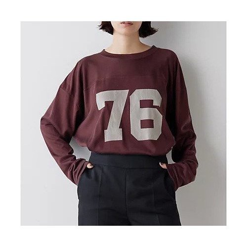 【ウィムガゼット/Whim Gazette】のフットボールロングTシャツ インテリア・キッズ・メンズ・レディースファッション・服の通販 founy(ファニー) 　雑誌掲載アイテム　Magazine Picks & Fashion Features　ファッション雑誌　Fashion Magazines　オッジ　Oggi　オトナミューズ　otona MUSE　ファッション　Fashion　レディースファッション　Fashion for Women　トップス・カットソー　Cut & Sew Tops　シャツ・ブラウス・オフィスカジュアル　Elegant Blouses & Button-Ups　ロングTシャツ・Tシャツ　Longline T-Shirts & Tees　ヴィンテージ　Vintage Style　11月号　November Issue　雑誌　Magazine, Fashion Magazine　長袖　Long Sleeve, Full Sleeve　プリント　Print, Printed Pattern　ロング　Long, Long-Length　2024年　2024　2024-2025秋冬・A/W　Autumn/Winter 2024–25 AW24–25　バーガンディー|ID: prp329100004461211 ipo3291000000031223911