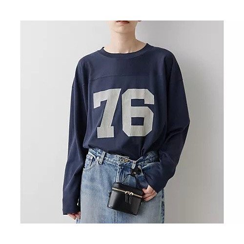 【ウィムガゼット/Whim Gazette】のフットボールロングTシャツ 人気、トレンドファッション・服の通販 founy(ファニー) 　雑誌掲載アイテム　Magazine Picks & Fashion Features　ファッション雑誌　Fashion Magazines　オッジ　Oggi　オトナミューズ　otona MUSE　ファッション　Fashion　レディースファッション　Fashion for Women　トップス・カットソー　Cut & Sew Tops　シャツ・ブラウス・オフィスカジュアル　Elegant Blouses & Button-Ups　ロングTシャツ・Tシャツ　Longline T-Shirts & Tees　ヴィンテージ　Vintage Style　11月号　November Issue　雑誌　Magazine, Fashion Magazine　長袖　Long Sleeve, Full Sleeve　プリント　Print, Printed Pattern　ロング　Long, Long-Length　2024年　2024　2024-2025秋冬・A/W　Autumn/Winter 2024–25 AW24–25　other-2|ID: prp329100004461211 ipo3291000000031241291