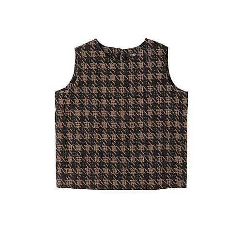 【ミズイロ インド/mizuiro ind】の千鳥プリントノースリーブプルオーバー 人気、トレンドファッション・服の通販 founy(ファニー) 　ファッション　Fashion　レディースファッション　WOMEN　トップス・カットソー　Tops/Tshirt　キャミソール / ノースリーブ　No Sleeves　プルオーバー　Pullover　セットアップ　Set Up　プリント　Print　冬　Winter　夏　Summer　秋　Autumn/Fall　other-2|ID: prp329100004461429 ipo3291000000031241862