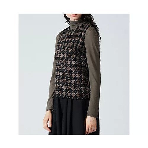 【ミズイロ インド/mizuiro ind】の千鳥プリントノースリーブプルオーバー 人気、トレンドファッション・服の通販 founy(ファニー) 　ファッション　Fashion　レディースファッション　WOMEN　トップス・カットソー　Tops/Tshirt　キャミソール / ノースリーブ　No Sleeves　プルオーバー　Pullover　セットアップ　Set Up　プリント　Print　冬　Winter　夏　Summer　秋　Autumn/Fall　other-3|ID: prp329100004461429 ipo3291000000031241863