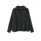 【ミズイロ インド/mizuiro ind】のスキッパープルオーバーシャツ ブラック|ID: prp329100004461432 ipo3291000000031224981