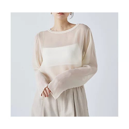 【ウィムガゼット/Whim Gazette】の【Drawing Numbers】キュプラシースルーブラウス インテリア・キッズ・メンズ・レディースファッション・服の通販 founy(ファニー) 　ファッション　Fashion　レディースファッション　Fashion for Women　トップス・カットソー　Cut & Sew Tops　シャツ・ブラウス・オフィスカジュアル　Elegant Blouses & Button-Ups　インナー　Innerwear　キャミ　Camisole, Cami Top　シルク　Silk, 100% Silk　シンプル　Simple, Minimal　ジャケット　Jacket, Outerwear　ハイネック　High Neck, Mock Neck　人気　Popular, Best Seller　夏　Summer　定番　Standard, Basic Item　春　Spring　S/S・春夏　SS, Spring/Summer, Warm Season　A/W・秋冬　Autumn/Winter　アイボリー|ID: prp329100004461508 ipo3291000000031225390